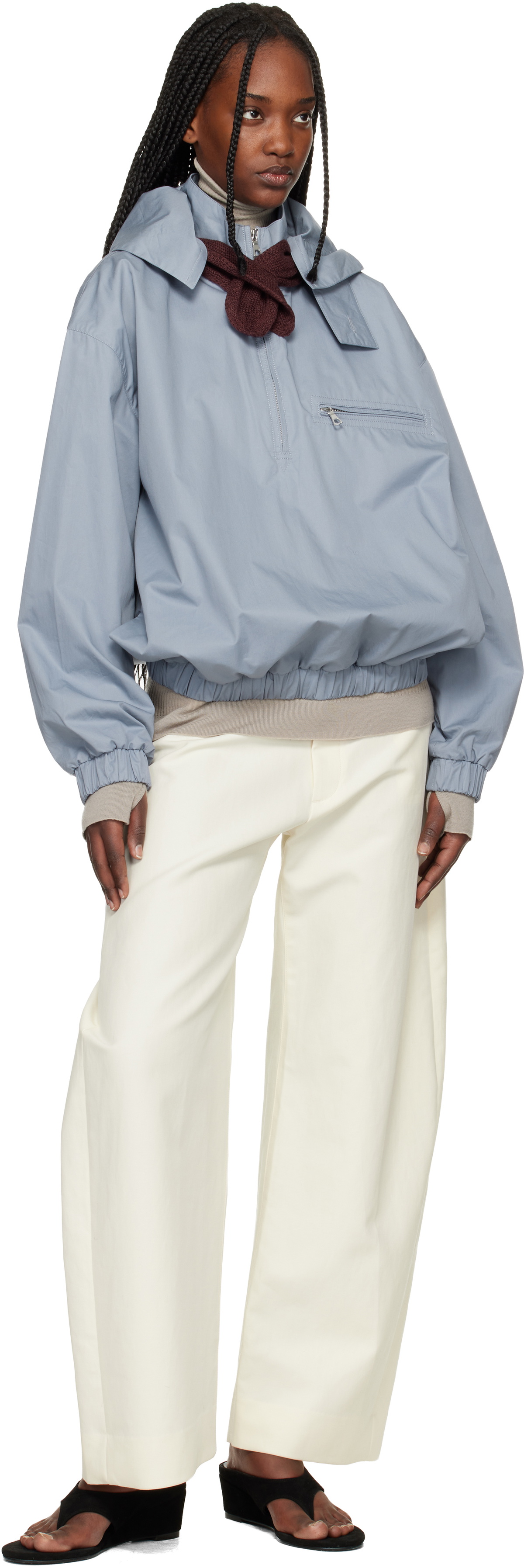 Rier Gray Cotton Suit Avio Suit Windbreaker