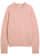 Oliver Spencer Burley Melange Brushed Wool-blend Jumper Pink