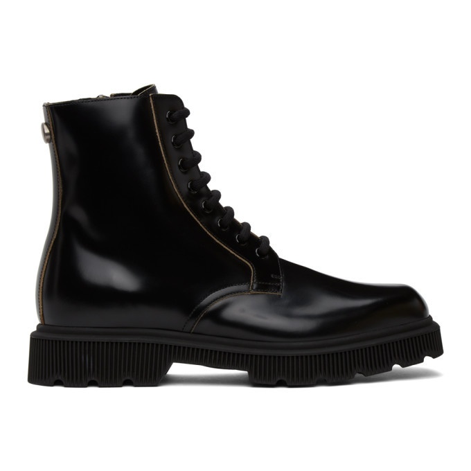 Photo: Gucci Black Mystras Lace-Up Boots