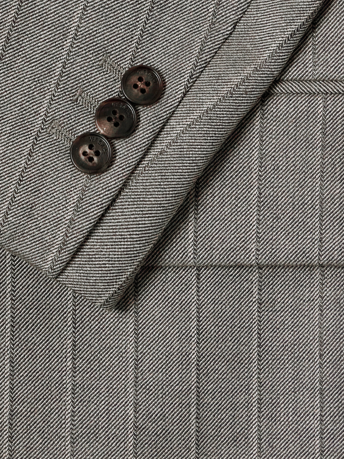 Versace - Double-Breasted Pinstriped Wool-Twill Blazer - Gray