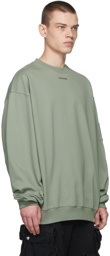 We11done Khaki Big Logo Arm Sweatshirt