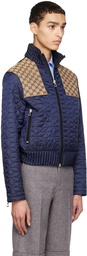 Gucci Navy Quilted GG Jacket