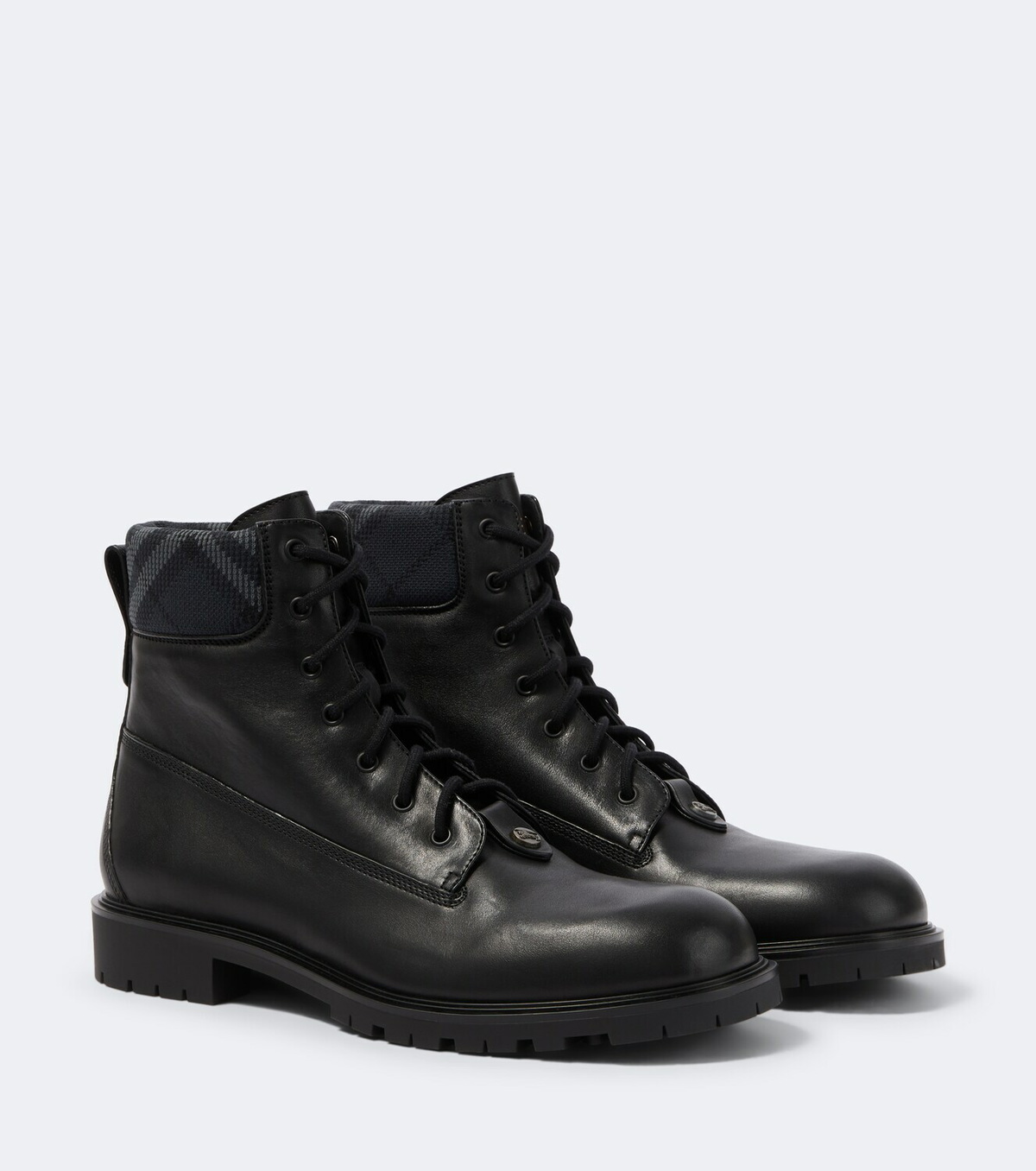 Burberry Burberry Check leather ankle boots