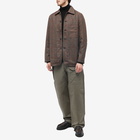 Universal Works Men's Tweed Long Bakers Jacket in Brown