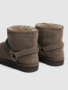 BRUNELLO CUCINELLI 20mm Suede & Shearling Ankle Boots