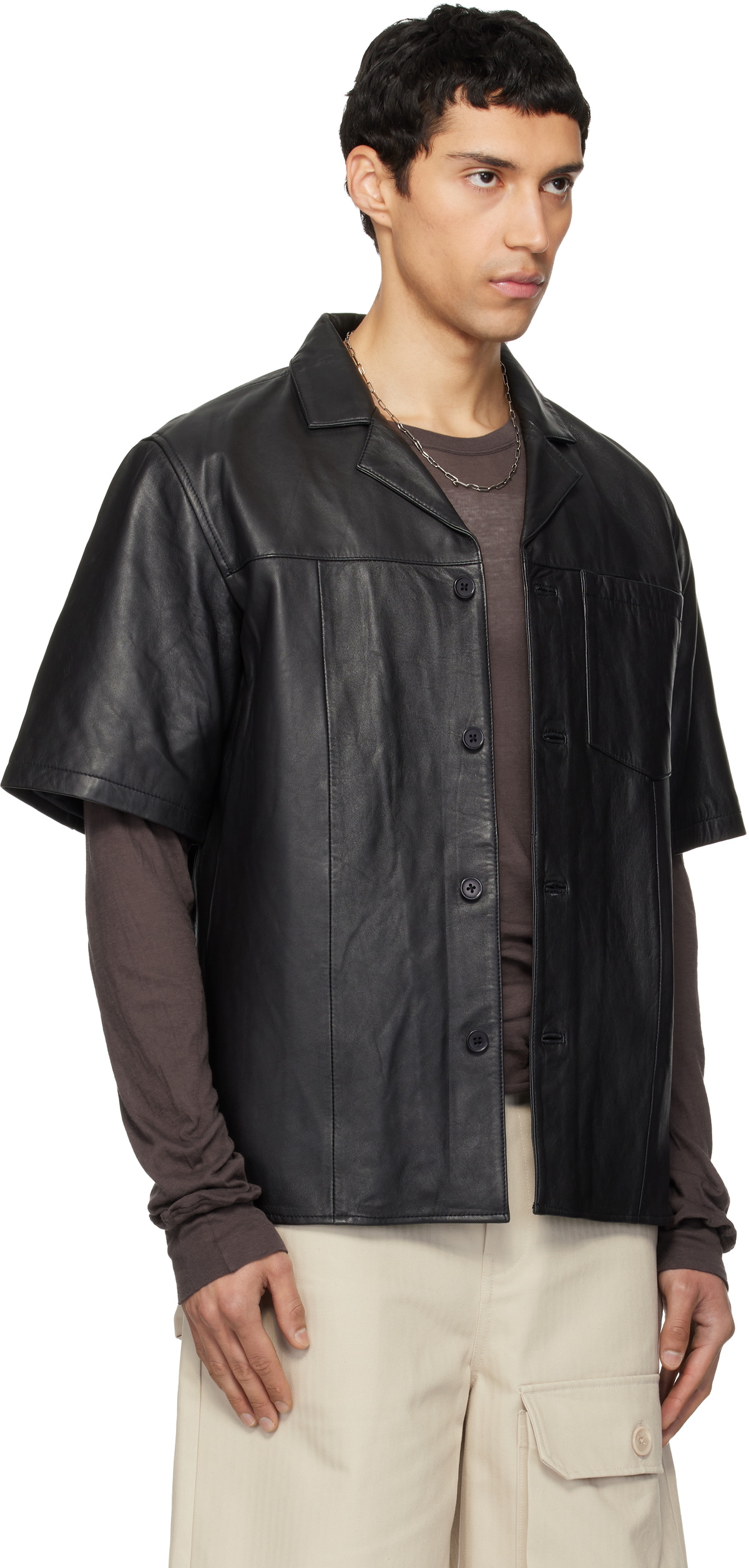 Deadwood Black Bahama Leather Shirt