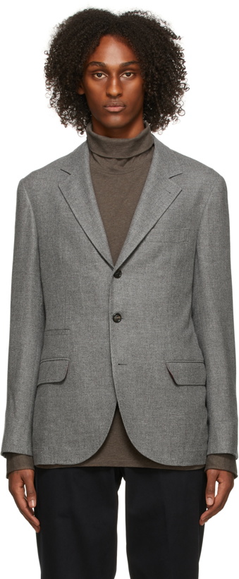 Photo: Brunello Cucinelli Grey Suit Type Blazer