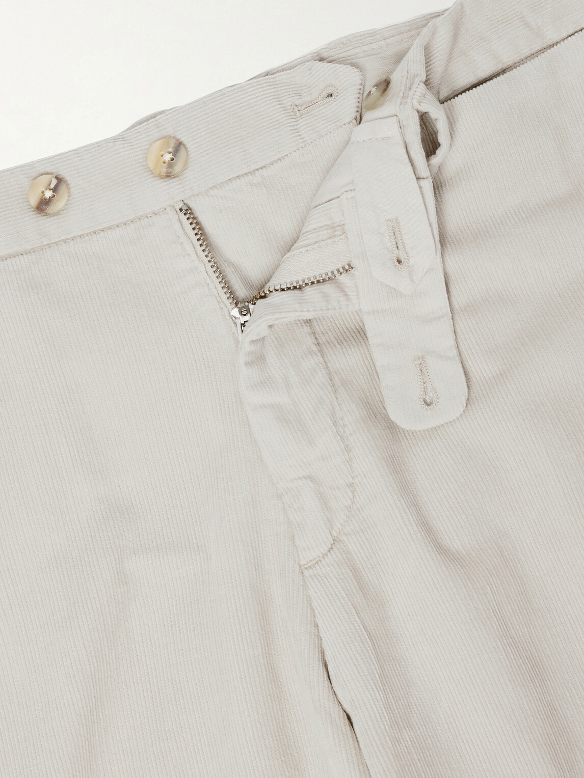 Boglioli - Straight-Leg Cotton-Blend Corduroy Suit Trousers - Neutrals