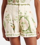 Agua by Agua Bendita Rommy floral linen Bermuda shorts