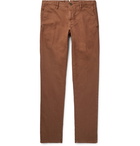 Incotex - Slim-Fit Stretch-Cotton Trousers - Men - Chocolate