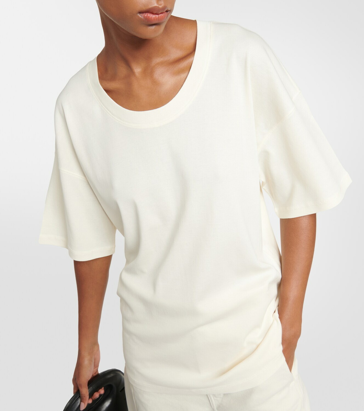 【送料&関税込】Lemaire Cotton T-shirt Lemaire Rib cotton jersey T-shirt Lemaire