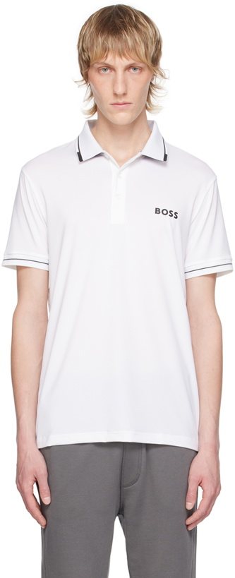 Photo: BOSS White Bonded Polo