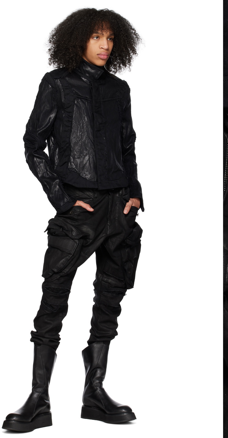 Julius Black Leather Zip-Up Boots Julius