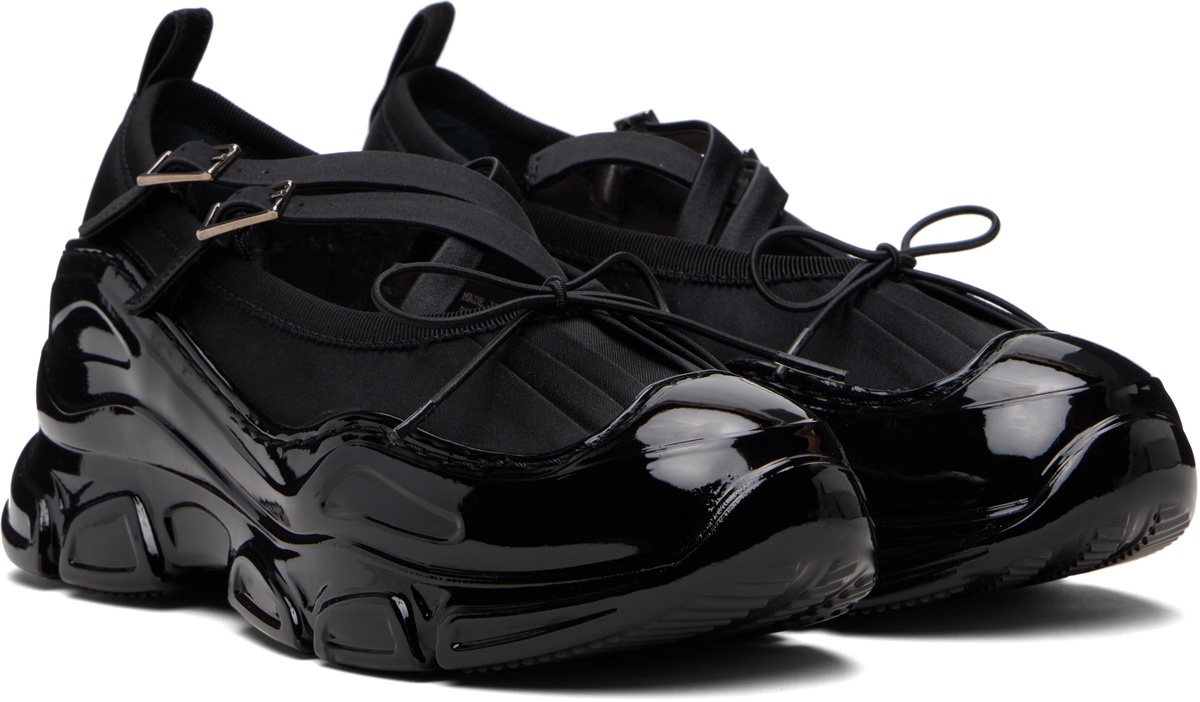 Simone Rocha Black Beaded Tracker Ballerina Sneakers