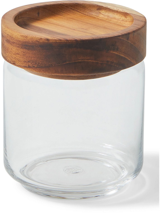 Photo: The Conran Shop - Small Teak Wood and Glass Storage Stacking Jar