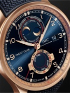 IWC Schaffhausen - Portugieser Yacht Club Moon & Tide Automatic Chronograph 44.6mm 18-Karat Red Gold and Rubber Watch, Ref. No. IW344001