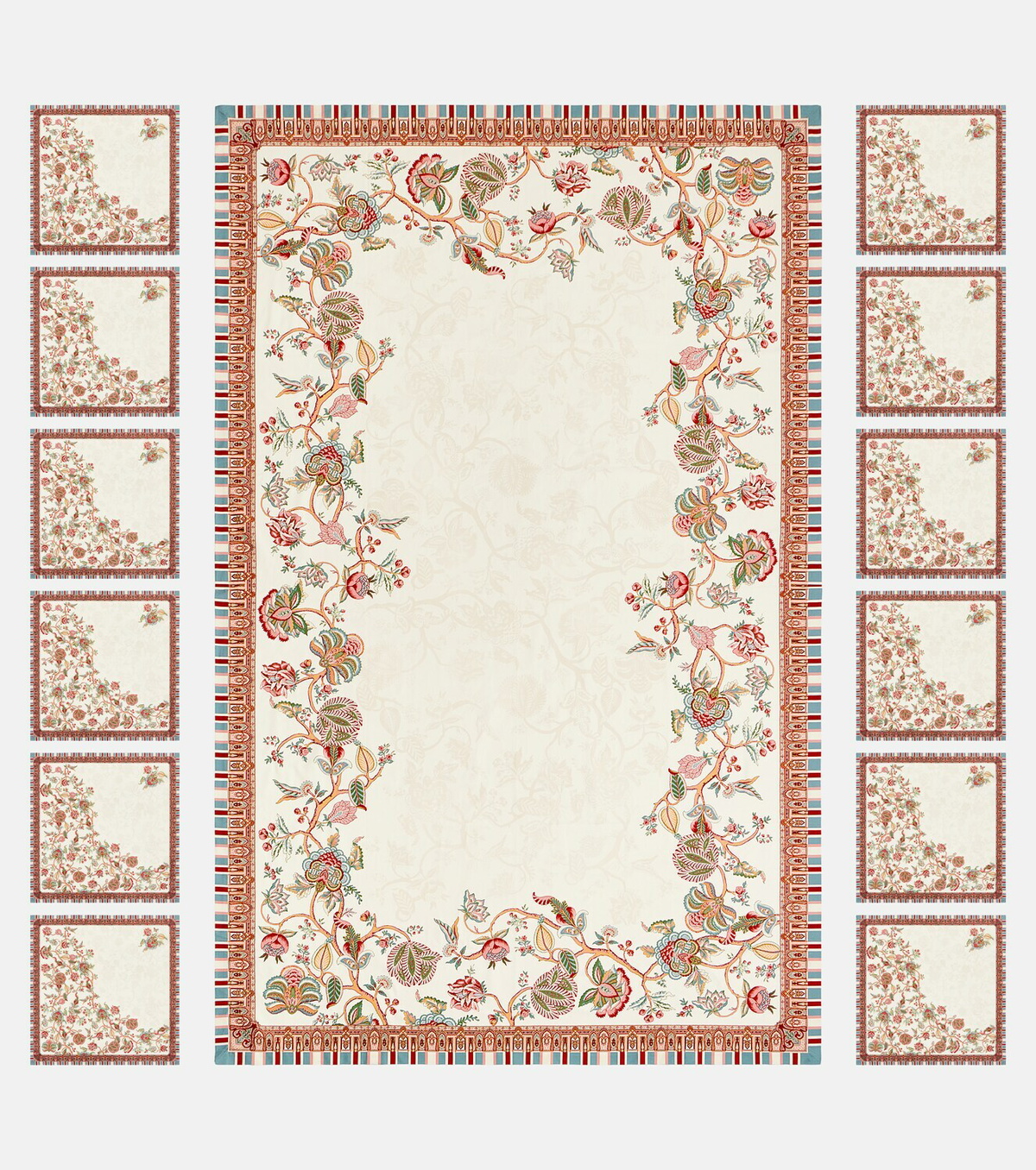Etro Fleur printed cotton tablecloth and napkins set