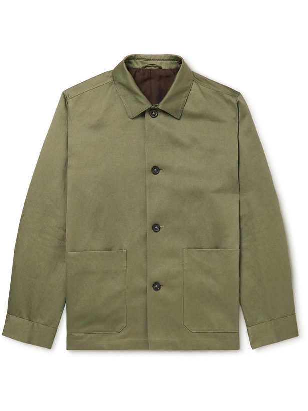 Photo: Zegna - Cotton and Hemp-Blend Gabardine Chore Jacket - Green