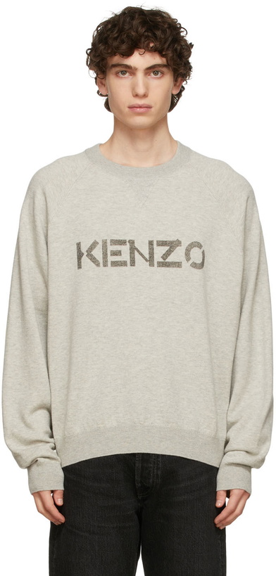 Photo: Kenzo Grey Logo Crewneck Sweater