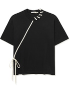 Craig Green - Lace-Detailed Cotton-Jersey T-Shirt - Black