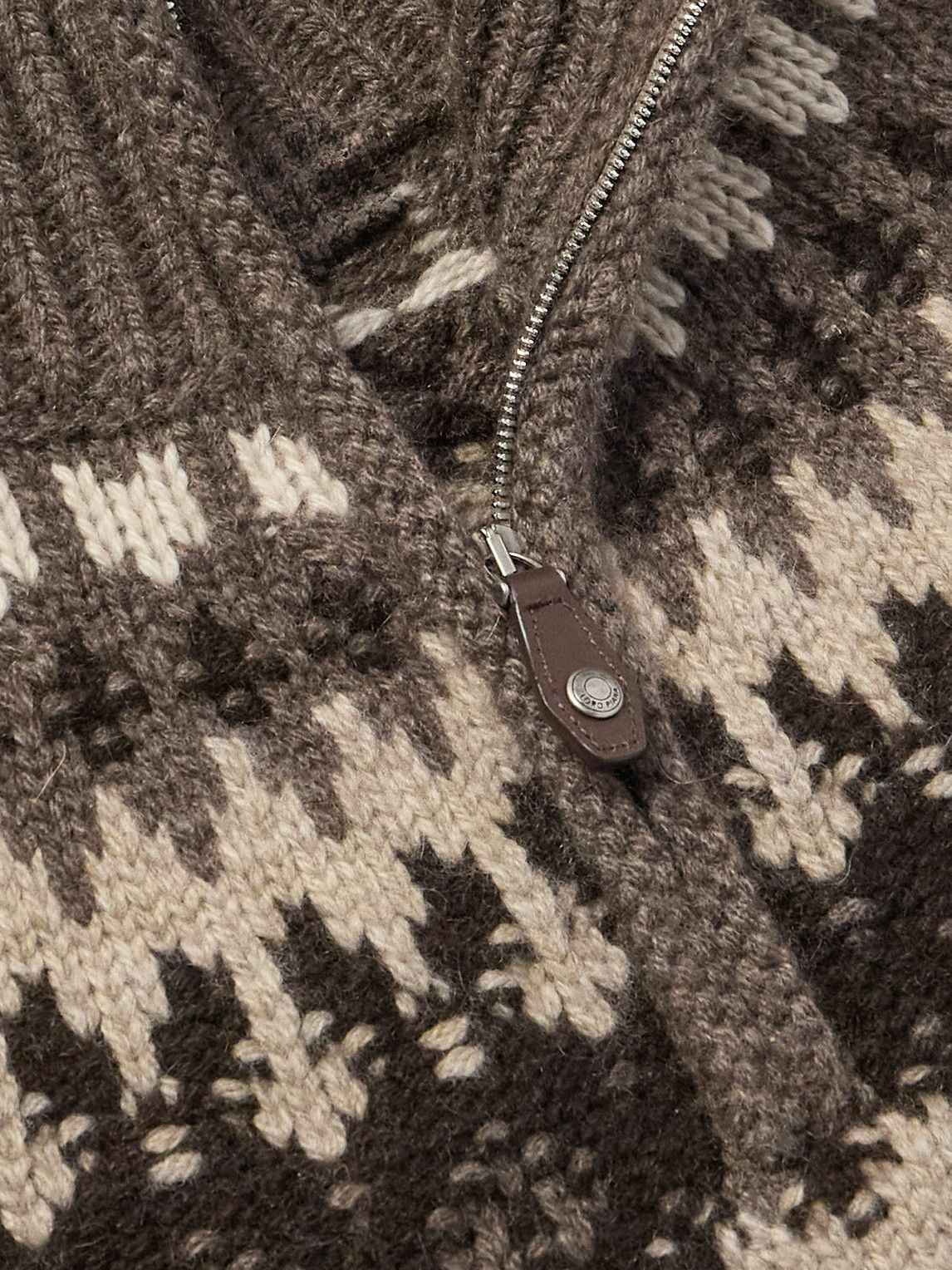 Loro Piana - Fair Isle Cashmere and Silk-Blend Half-Zip Sweater