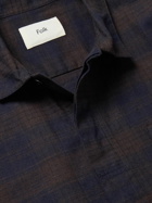 Folk - Checked Cotton-Blend Shirt - Blue