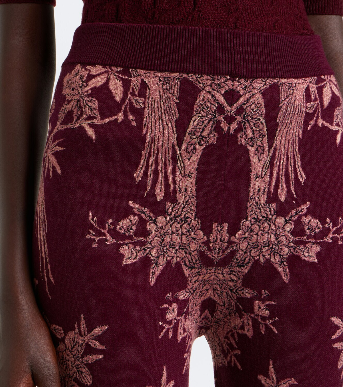 Etro Wool-blend jacquard flared pants