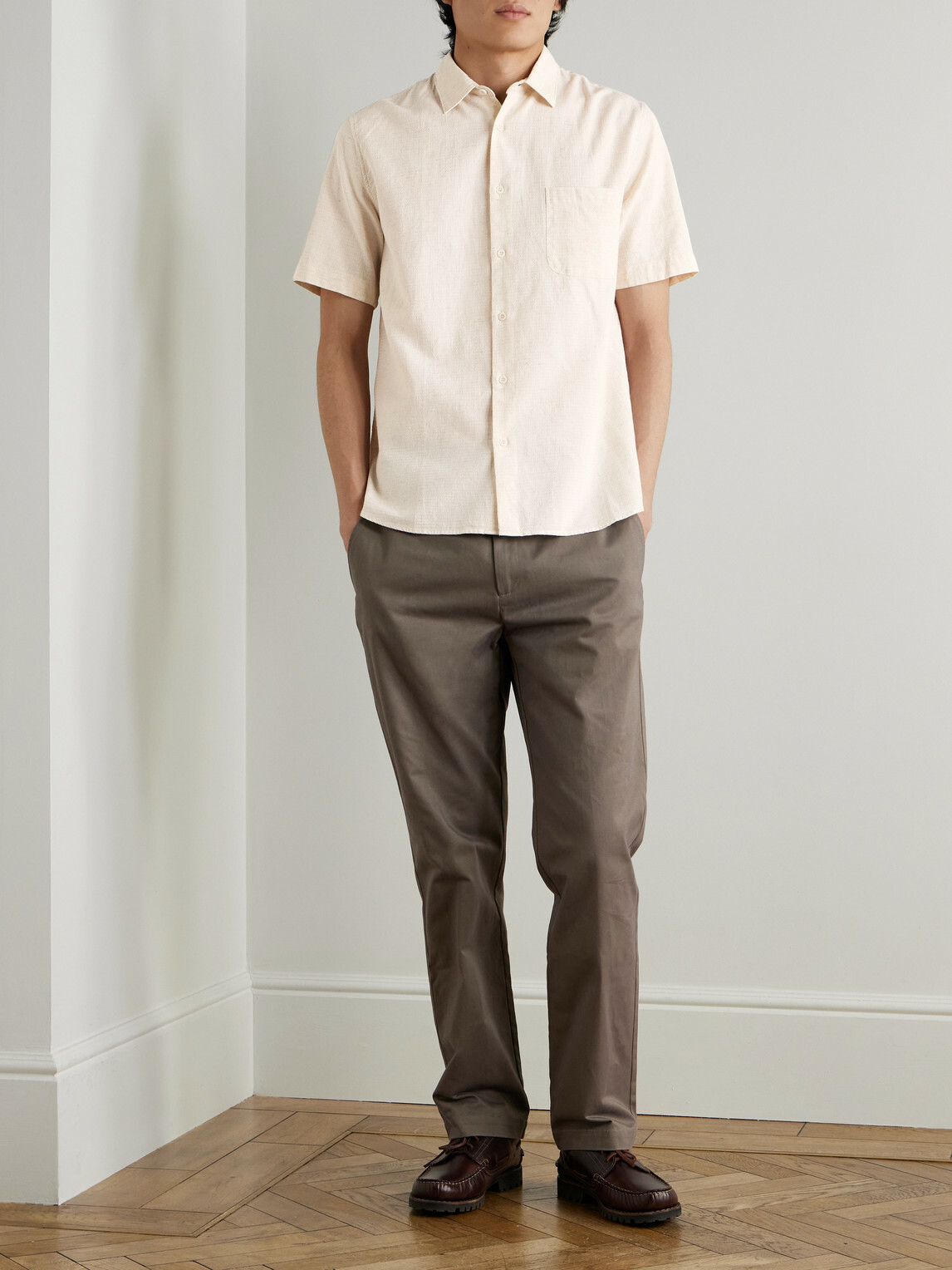 Sunspel - Cotton and Linen-Blend Shirt - Neutrals