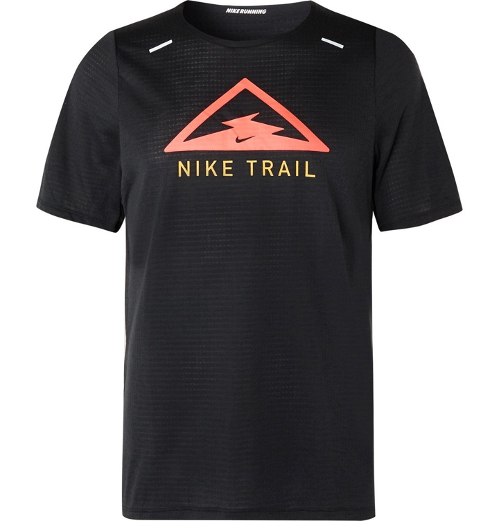 Photo: Nike Running - Rise 365 Trail Dri-FIT T-Shirt - Black