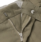 Brunello Cucinelli - Slim-Fit Garment-Dyed Cotton-Blend Twill Trousers - Green