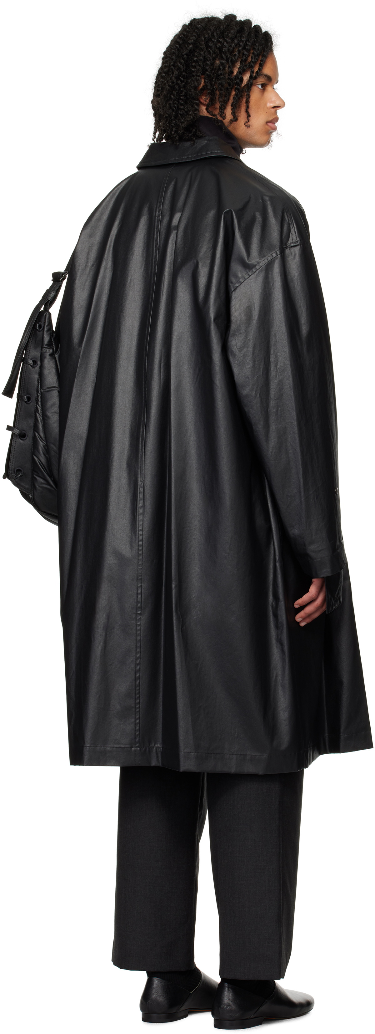 LEMAIRE Black Boxy Rain Coat Lemaire