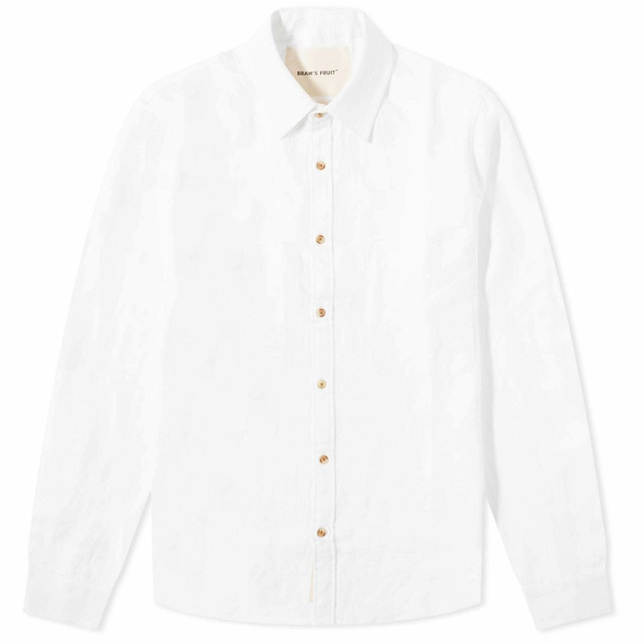 Photo: Bram's Fruit Men's Linen Shirt in Off-White