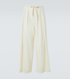 King & Tuckfield Deep Fold wool wide-leg pants