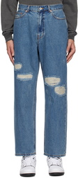 Uniform Bridge Indigo Distressed Jeans