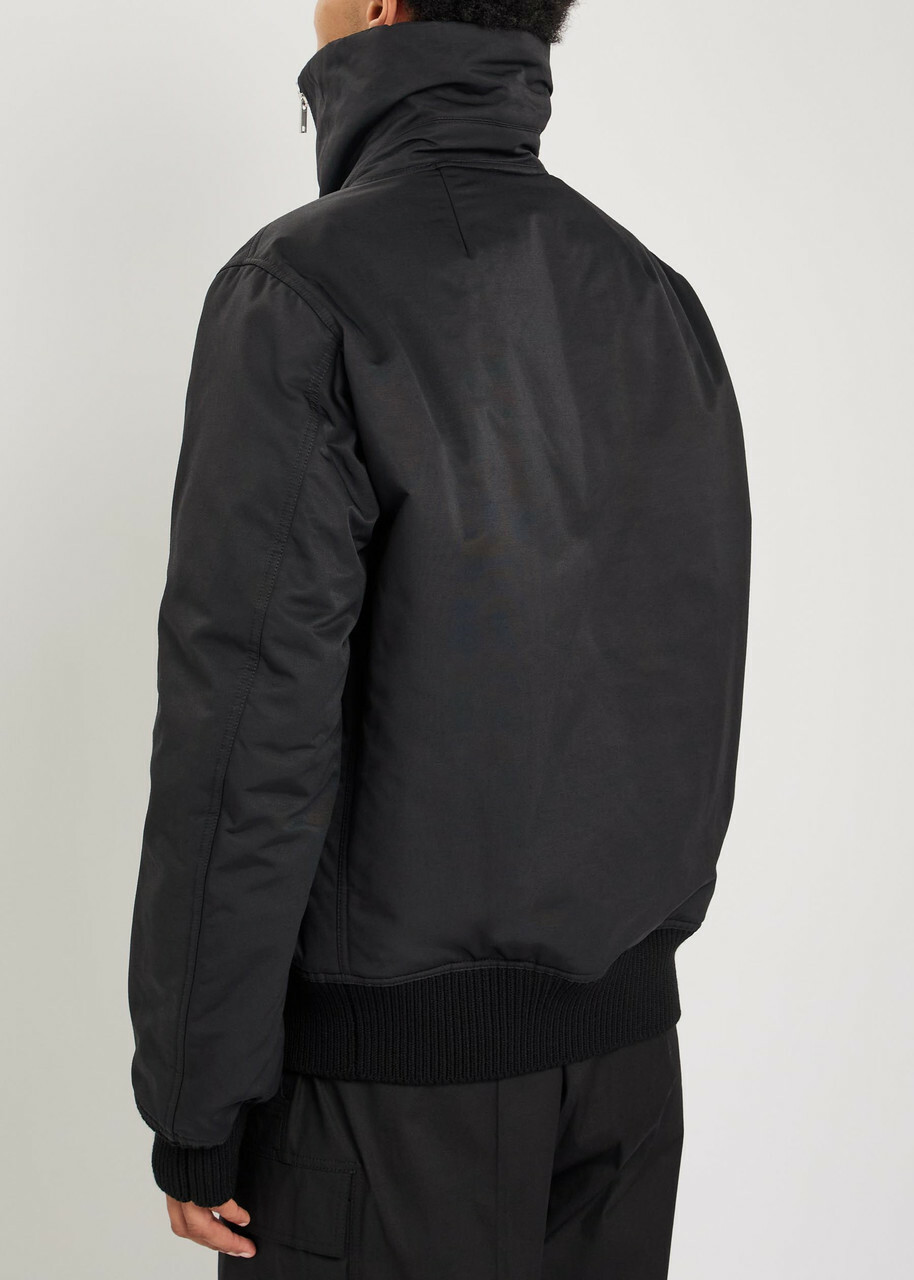 Rick Owens Dracuflight Nylon and Cotton-blend Bomber Jacket Black