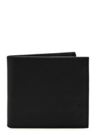 Polo Ralph Lauren Logo Saffiano Leather Wallet - Black - One Size