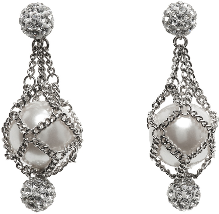 Photo: Givenchy Silver Pearling Crystal Earrings