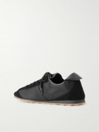 Jacquemus - The Tennis Suede-Trimmed Shell Sneakers - Black