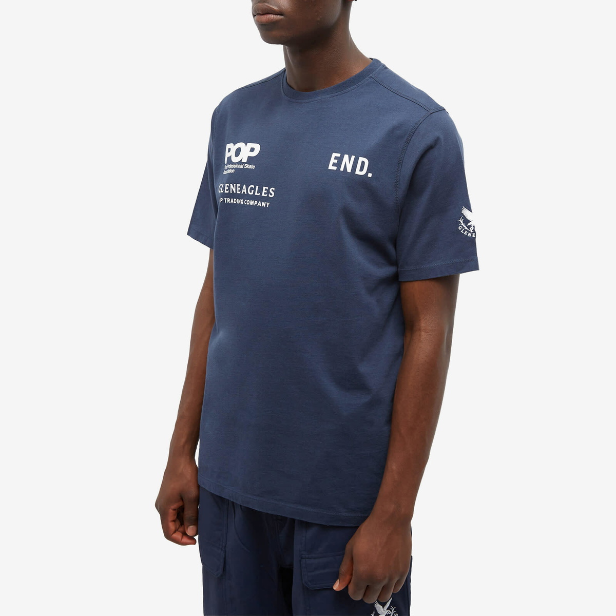 Pop Trading Company x Gleneagles by END. Tour T-Shirt in Navy Pop