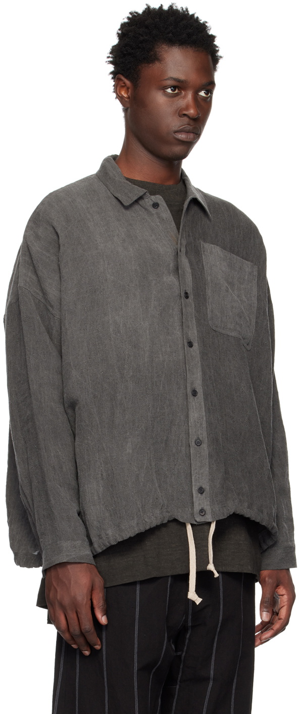 Jan-Jan Van Essche Gray O-Project Shirt Jan-Jan Van Essche