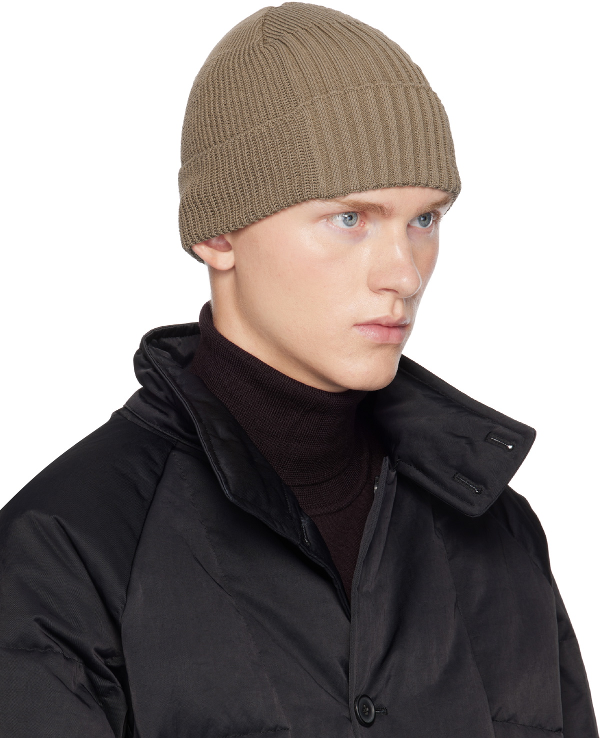 Paul Smith Taupe Whirl Mix Beanie
