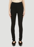 Zip Cuff Leggings in Black