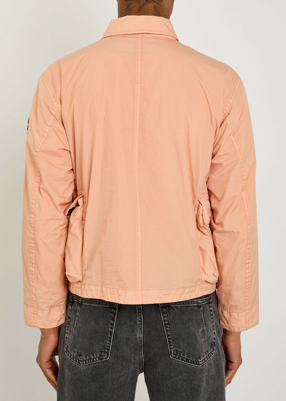 Stone Island Crinkled Shell Jacket Pink