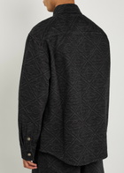 Casablanca Laser Monogram Denim Shirt Black
