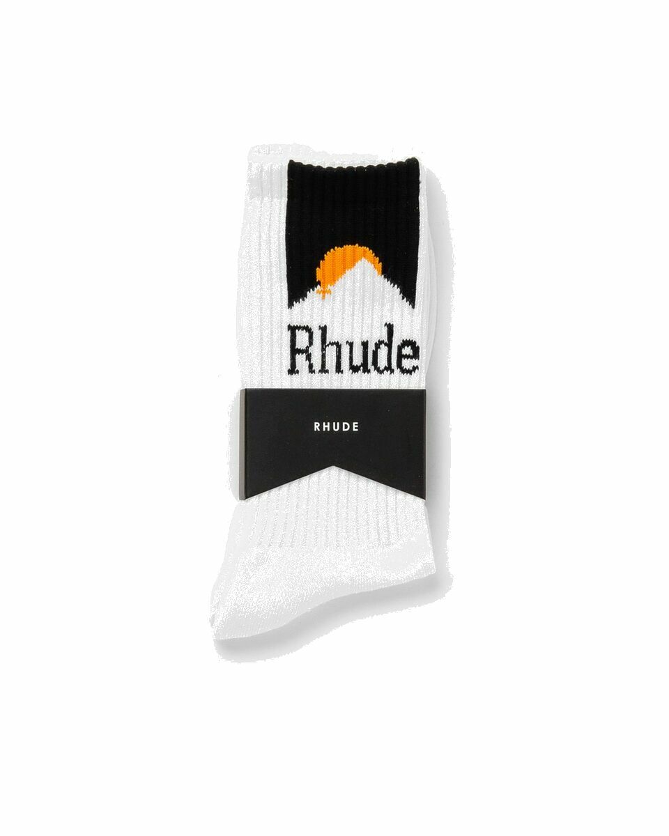 Photo: Rhude Moonlight Sport Sock Black/White - Mens - Socks
