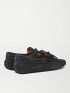 Tod's - Gommino Suede Driving Shoes - Gray