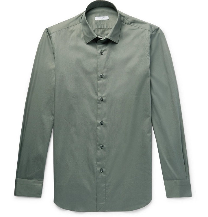 Photo: Boglioli - Slim-Fit Cotton Oxford Shirt - Men - Gray green