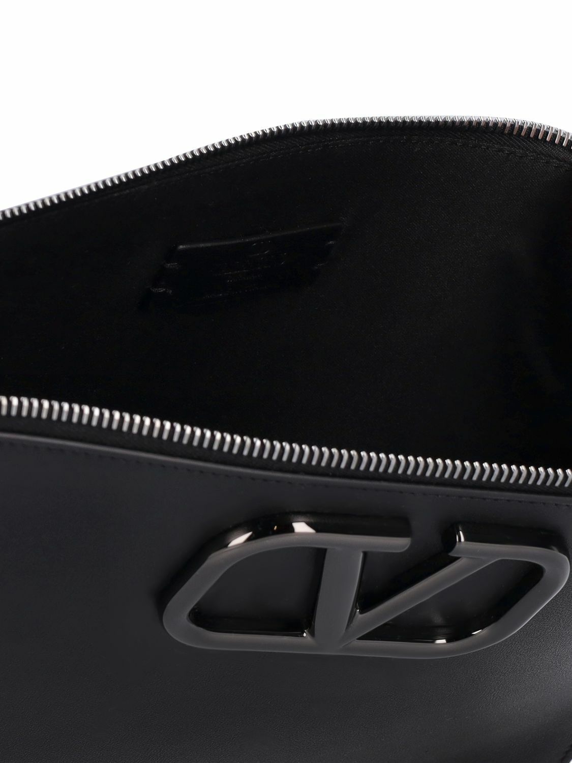 バッグ valentino v-logo handle pouch Valentino Unisex V Logo Big Black Pouch Toiletry Bag Clutch