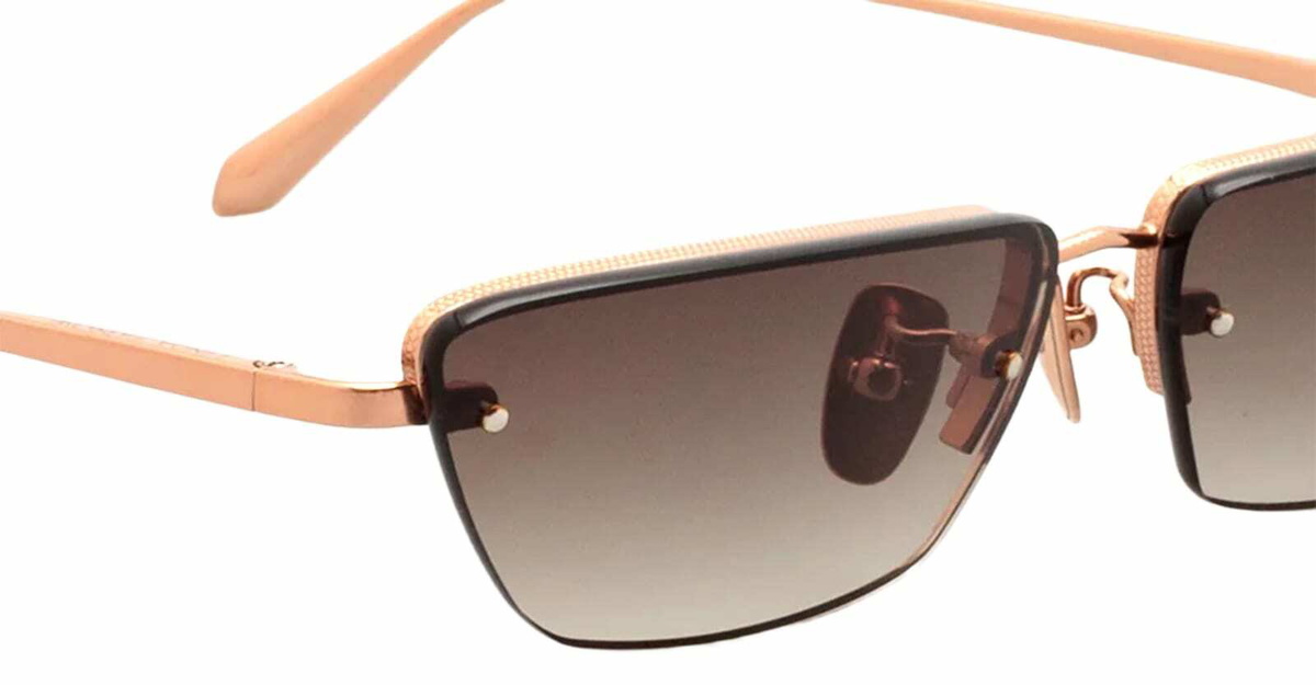 Linda Farrow Cleo - Rose Gold Sunglasses