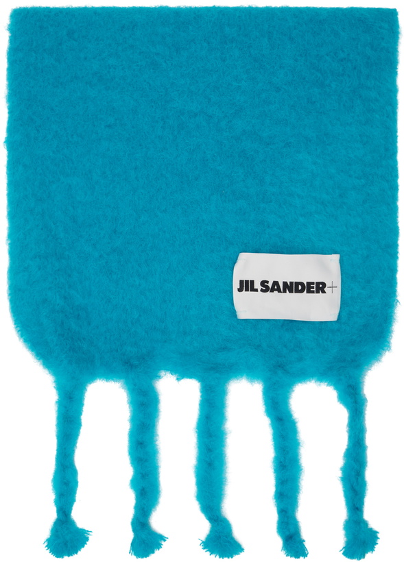 Photo: Jil Sander Blue Brushed Scarf